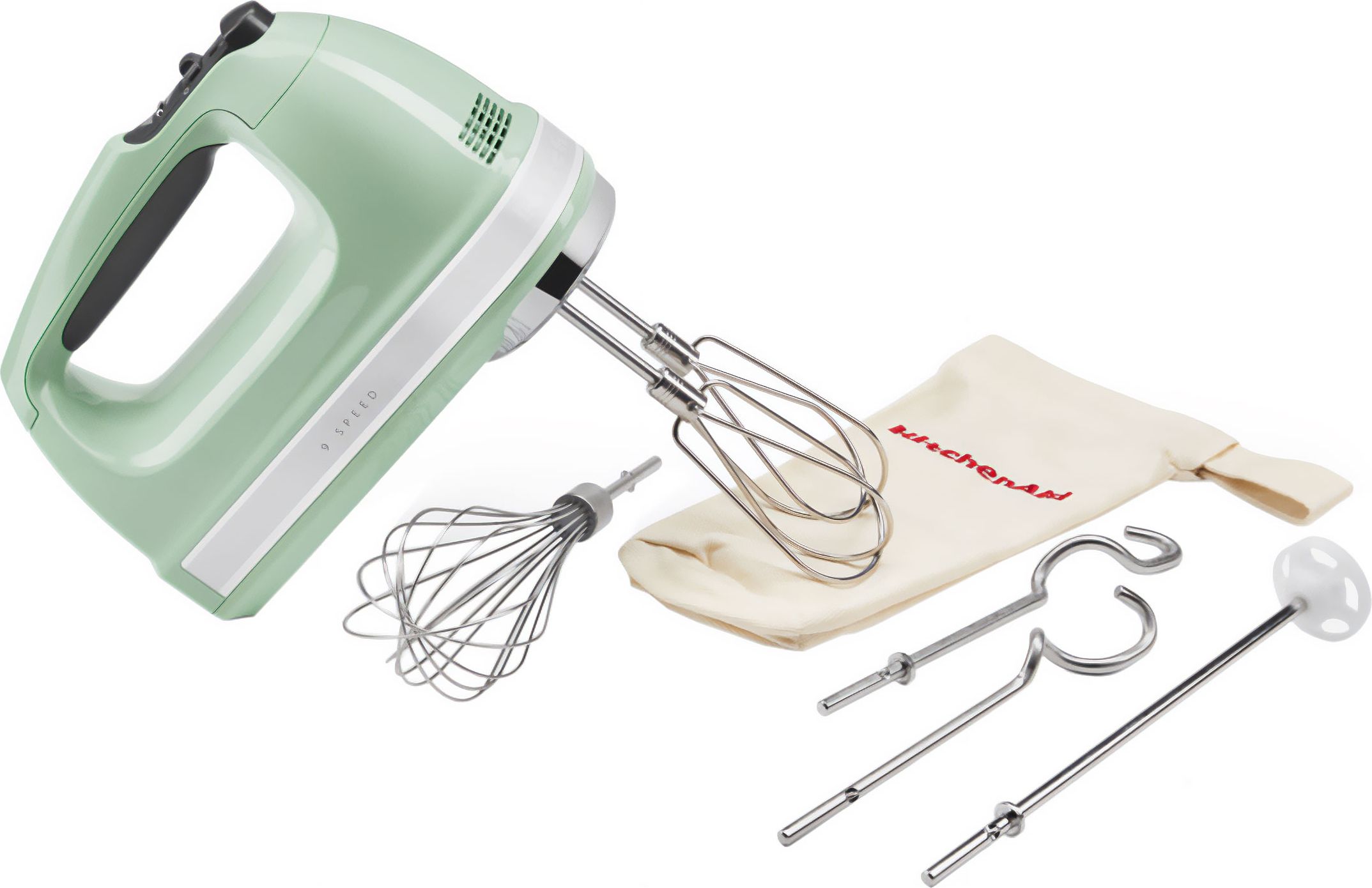 KitchenAid 5KHM9212BPT Hand Mixer - 9 Speed - Green